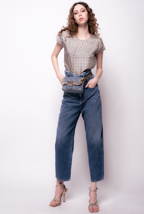 Luxusní Monogram halenka, Bílá barva, 38(XS), 40(S), 42(M), 44(L)