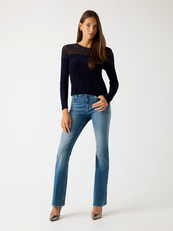 Módní Rowena Chenille svetr, Černá barva, 2025