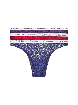 Calvin Klein Underwear, Červená, Fialová, Modrá barva Carousel brazilky 3ks