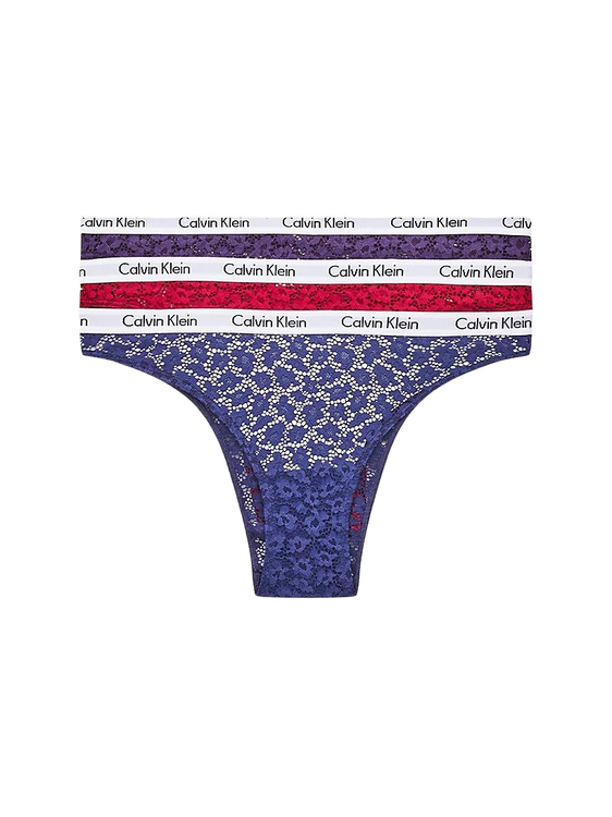 Calvin Klein Underwear, Červená, Fialová, Modrá barva Carousel brazilky 3ks