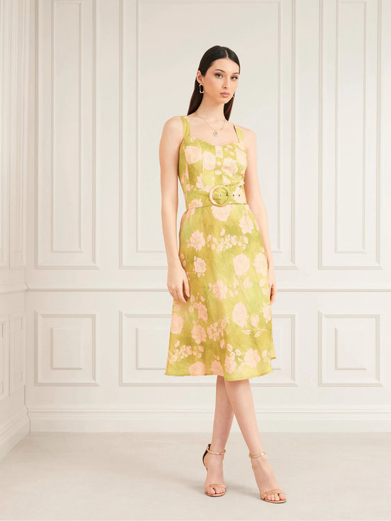 Marciano – Rose Romance šaty, Zelená barva