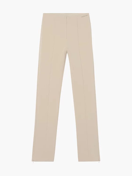 Slim Fit kalhoty Béžová barva Ženy