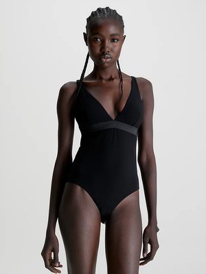 KW0KW02137-BEH plavky PLUNGE ONE PIECE – Calvin Klein Swimwear Ženy
