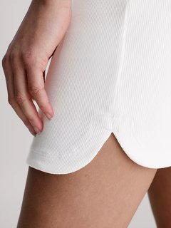 Luxusní Badge Rib šaty, Bílá barva, XS, S, M