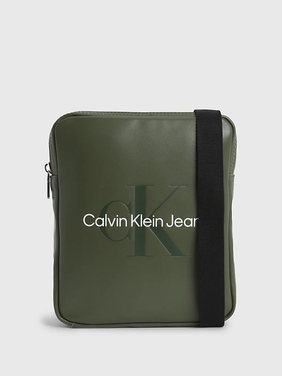 Calvin Klein Jeans – Monogram crossbody, Khaki, Zelená barva