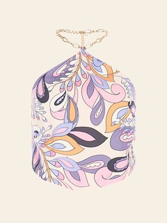 Gypset Scarf Printed top Fialová, Růžová barva Ženy