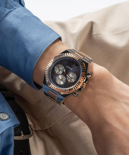 GUESS, Černá, Růžové zlato, Stříbrná barva Equity hodinky