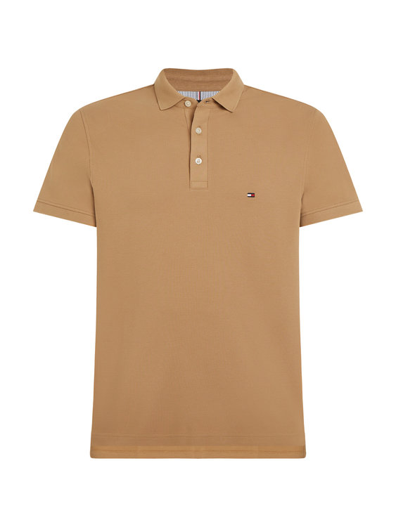 Tommy Hilfiger – Core 1985 Slim Polo polo, Hnědá, Khaki barva