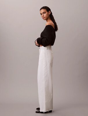 Wide leg jeans – Calvin Klein Jeans, Bílá barva Ženy