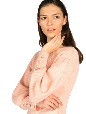 Módní Cheryl svetr, Růžová barva, 2020, 2021