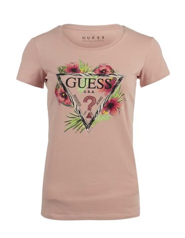 Guess – Rebecca tričko, Růžová barva