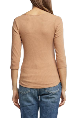 Logo tričko Béžová, Hnědá barva Ženy