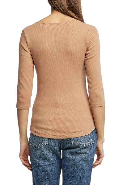 Logo tričko Béžová, Hnědá barva Ženy