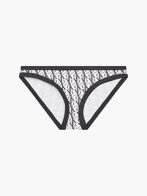 Calvin Klein Swimwear – CK One monogram plavky - Spodní díl, Bílá, Černá barva