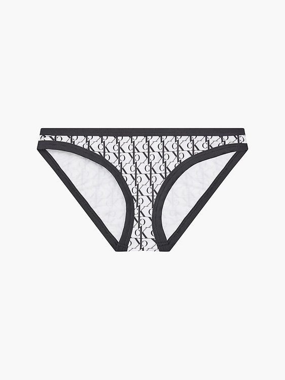 Calvin Klein Swimwear – CK One monogram plavky - Spodní díl, Bílá, Černá barva