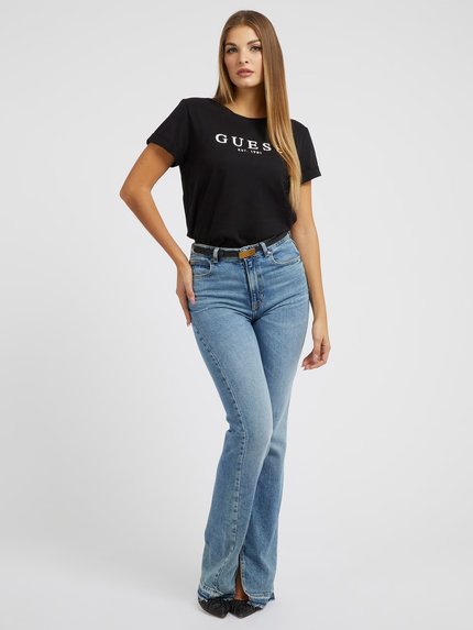Módní Guess 1981 triko, Černá barva, 2023