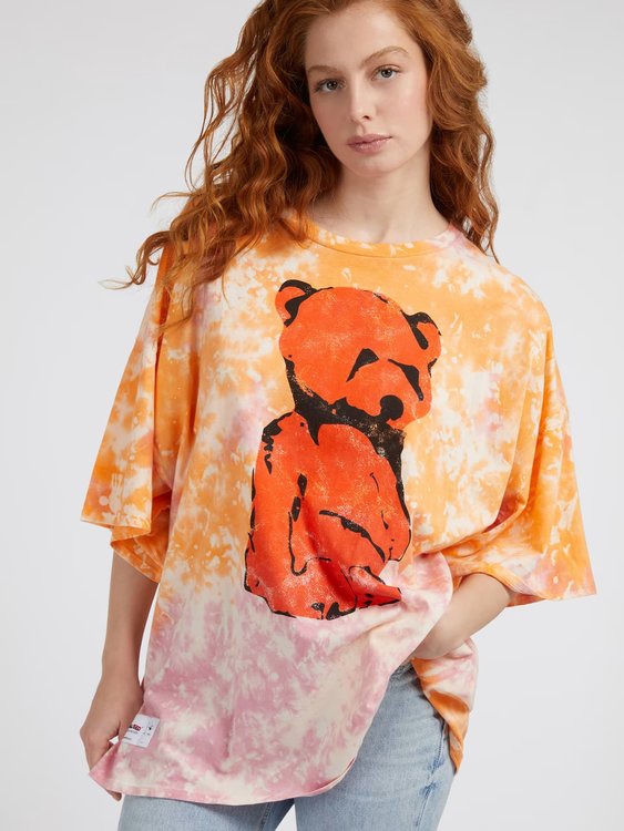 GUESS – Teddy Lounge triko, Oranžová barva