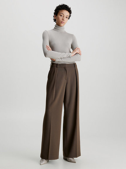 Módní Modal Rib triko, Šedá barva, 2023