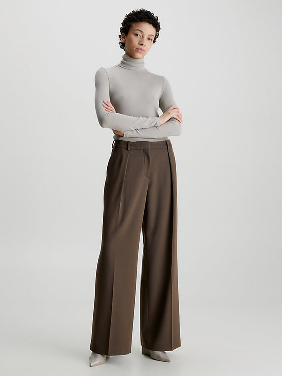 Módní Modal Rib triko, Šedá barva, 2023