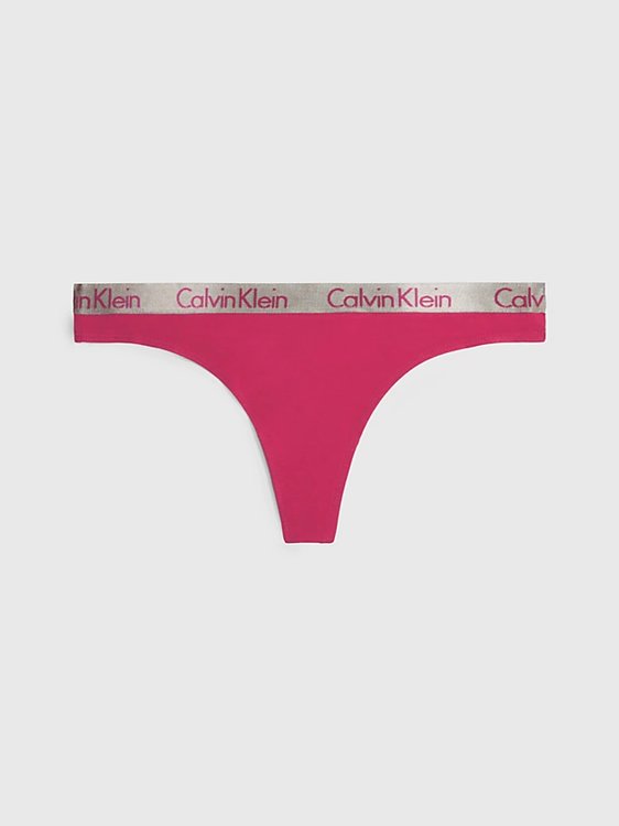 Calvin Klein Underwear – Radiant Cotton tanga, Růžová barva