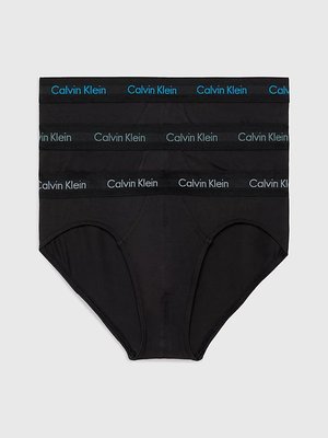 Calvin Klein Underwear – Cotton Stretch slipy 3ks, Černá barva