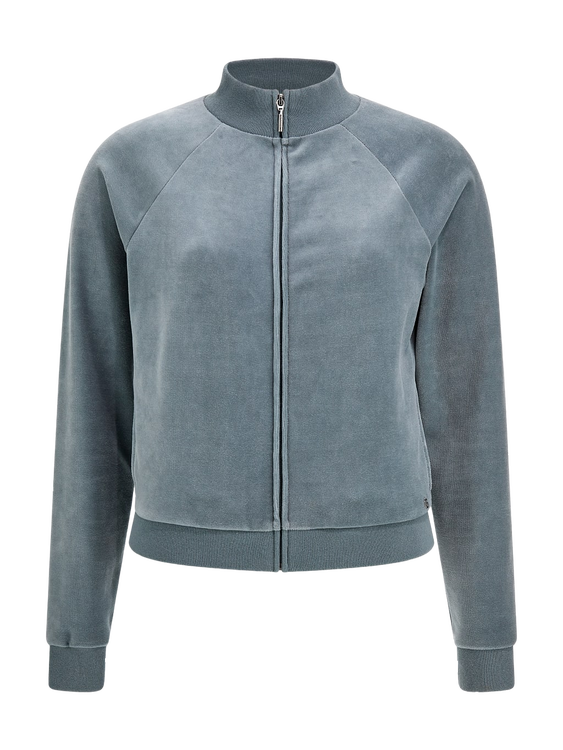 Luxusní Chenille mikina, Modrá barva, XS, S, M, L