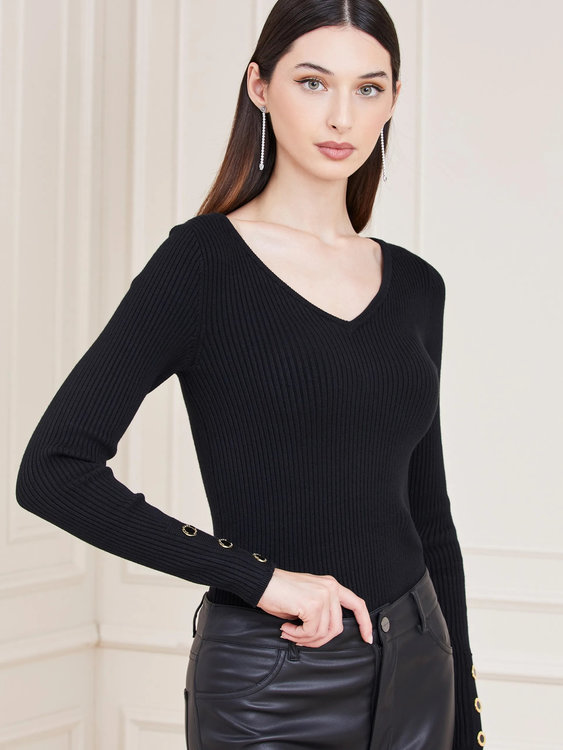 Marciano – Flora svetrový top, Černá barva