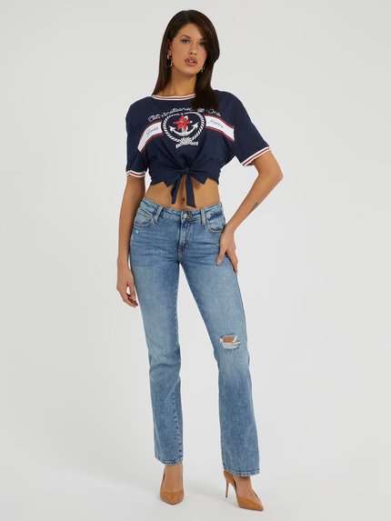 Módní Sexy Straight jeany, Modrá barva, 2023