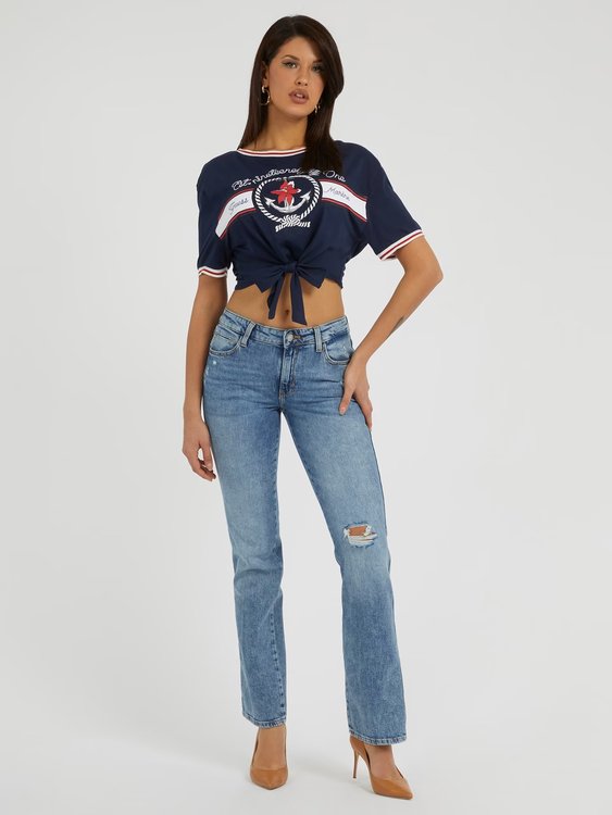 Módní Sexy Straight jeany, Modrá barva, 2023