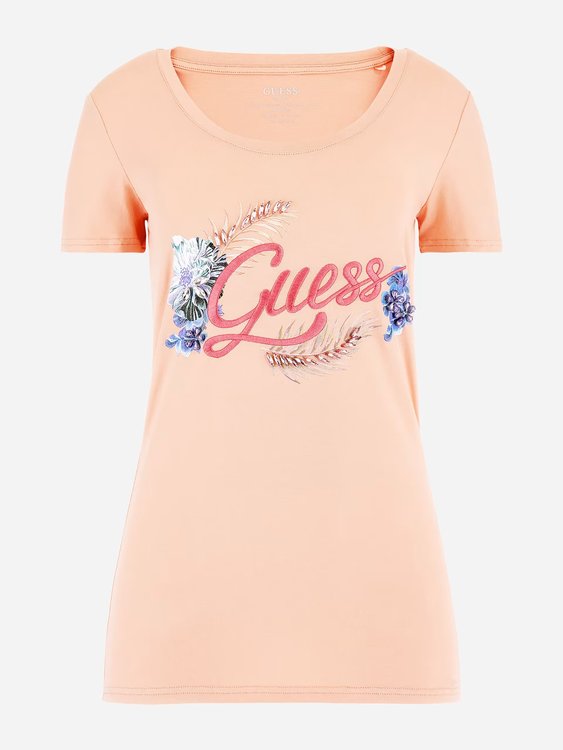 Luxusní Embellish triko, Oranžová barva, XS, S, M