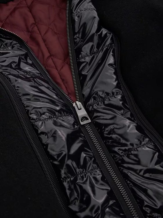 Removable Bib kabát Černá barva Muži