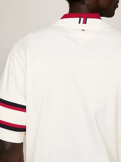 Luxusní Monotype Sleeve Colourblock triko, Krémová barva, L, XL