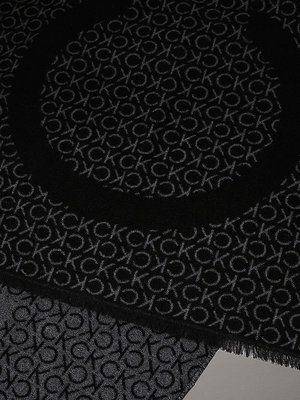 Fringes šála – Calvin Klein Jeans, Černá barva Ženy