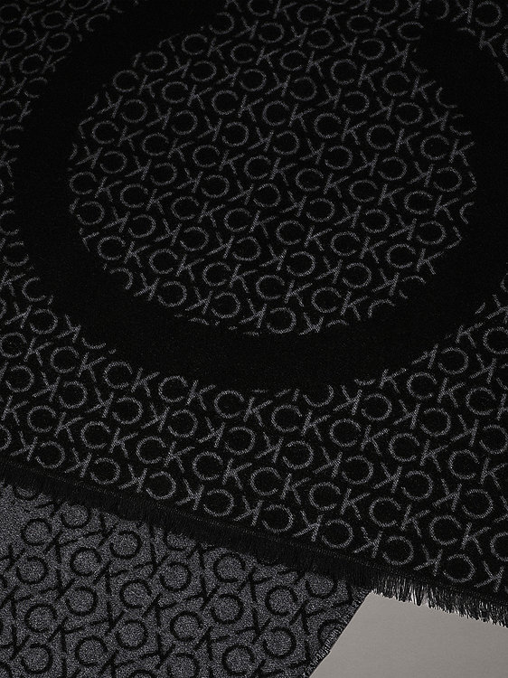 Fringes šála – Calvin Klein Jeans, Černá barva Ženy