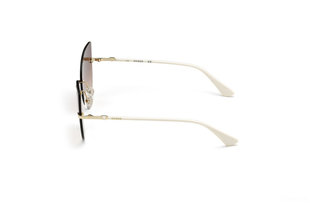 Módní Sluneční brýle, Bílá, Hnědá, Zlatá barva, 2021