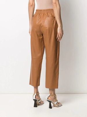 Módní Cropped kalhoty, Hnědá barva, 2021