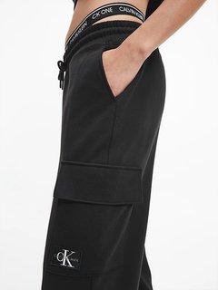 Luxusní Badge Cargo tepláky, Černá barva, XS, S, M