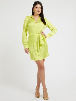 GUESS – Alya šaty, Lime, Neonová, Zelená, Žlutá barva