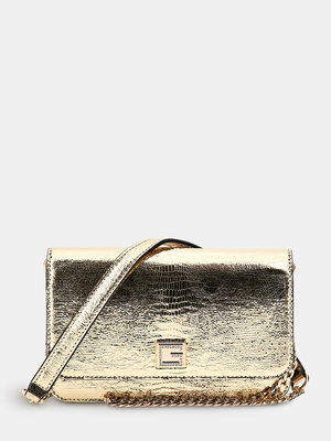 GUESS – Golden Rock crossbody, Zlatá barva