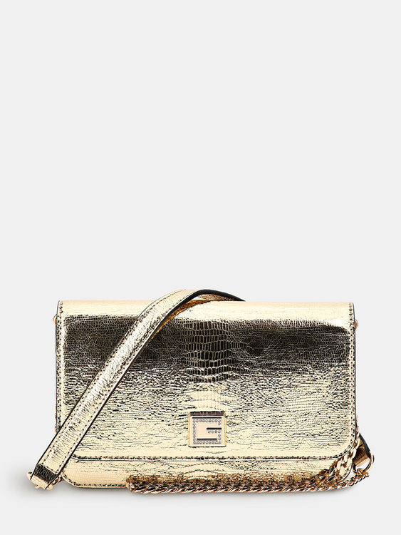 GUESS – Golden Rock crossbody, Zlatá barva
