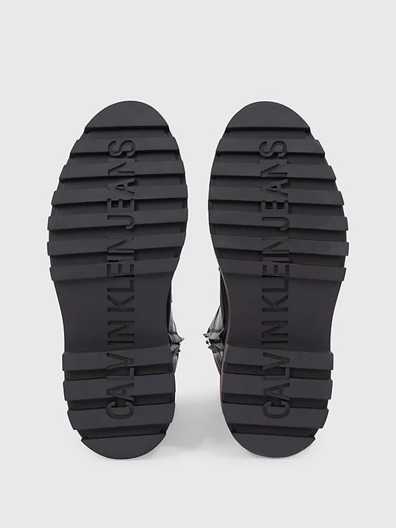 Černá barva, Flatform Knee kotníková obuv