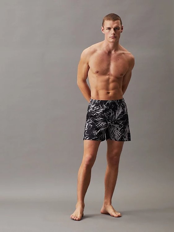 Luxusní CK Prints plavky, Černá, Multi barva, M, L, XL