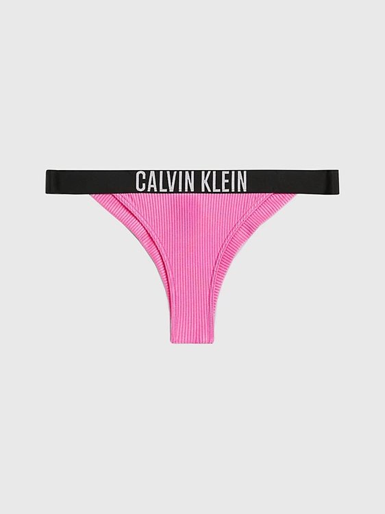 Calvin Klein Swimwear – Intense Power Rib plavky, Růžová barva