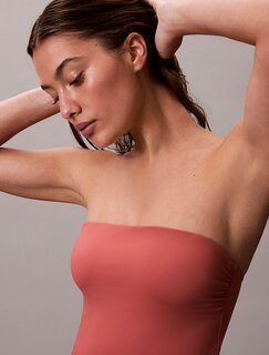 CK essentials plavky Růžová barva Ženy