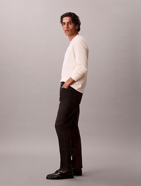 Módní Avery black stone jeany, Černá barva, 2026