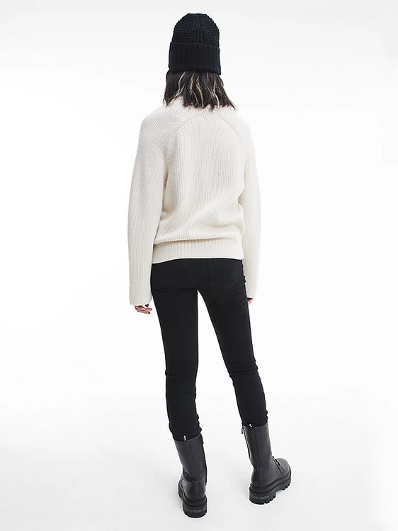 Luxusní Blown up svetr, Krémová barva, XS, S, M