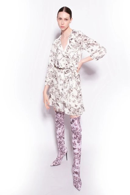 Módní Accidioso šaty, Krémová barva, 2023