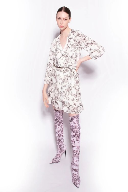 Módní Accidioso šaty, Krémová barva, 2023