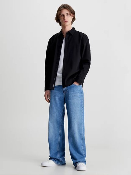 Módní Monologo košile, Černá barva, 2023