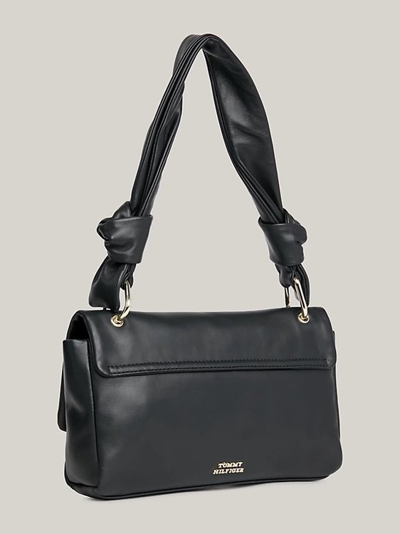 Pushlock Leather kabelka – Tommy Hilfiger, Černá barva Ženy